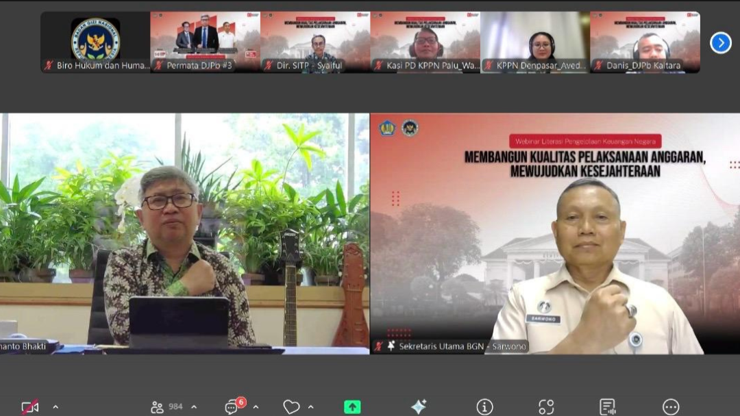 Tingkatkan Kualitas Anggaran, BGN Kabupaten Natuna dan Kemenkeu Selenggarakan Webinar Literasi Keuangan